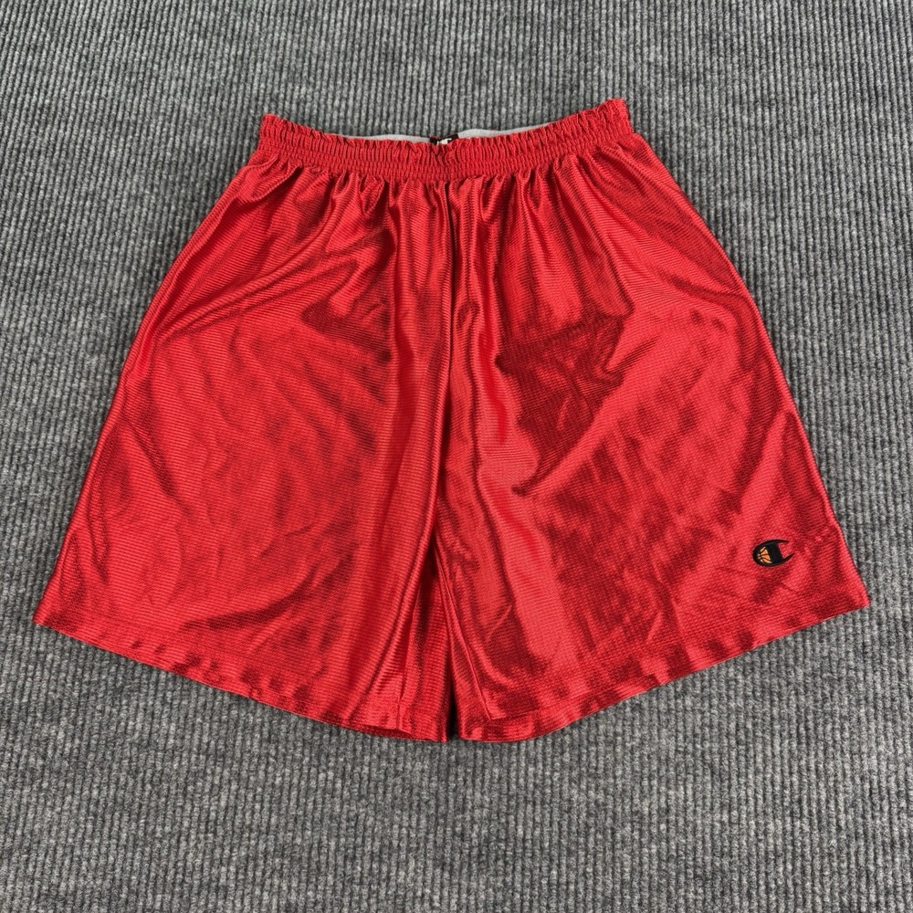 Champion Shorts Men Extra Large Red Mesh Basketball Dazzle Shiny y2k Stretch